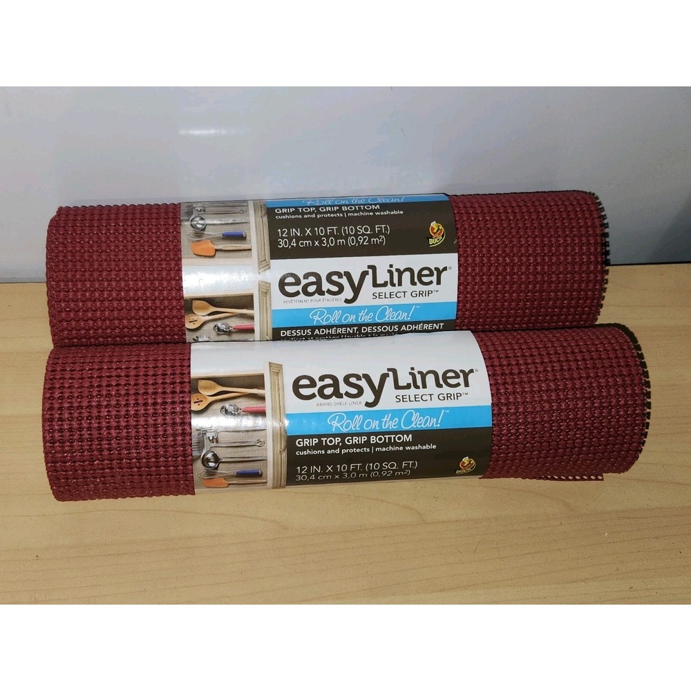 2~Duck Select Grip Easy Liner Shelf and Drawer Liner 12"x 10 Ft.~Red Sedona~NEW